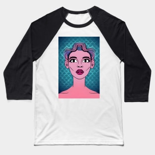 Vintage pop art girl Baseball T-Shirt